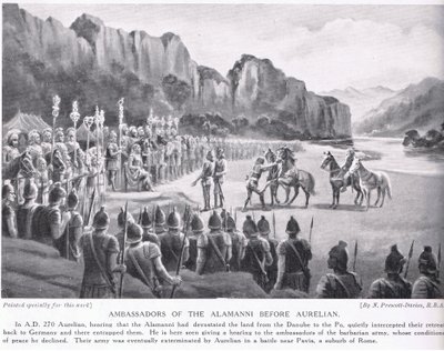 Ambasciatori degli Alumanni davanti ad Aureliano 270 d.C. da Norman Prescott Davies